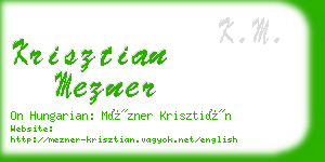 krisztian mezner business card